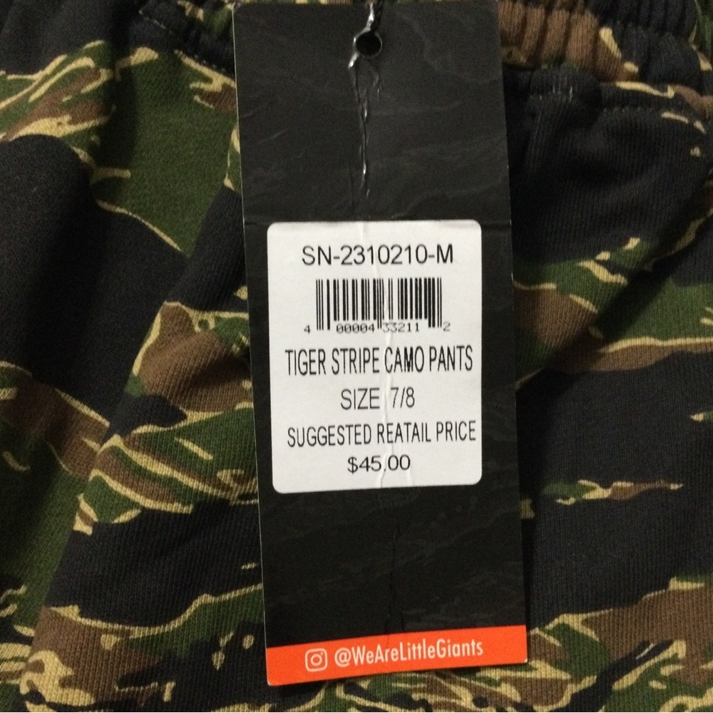 We Are Little Giants Creative Disruptors Boy’s Tiger Stripe Camo Pants Size 7/8 - Picture 4 of 8